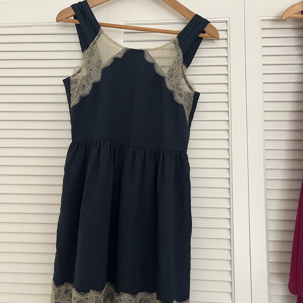 Bar III Dress - Navy with Lace Trim (Day to Night)